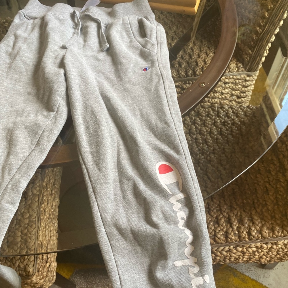 grey champion sweatpants size medium youth